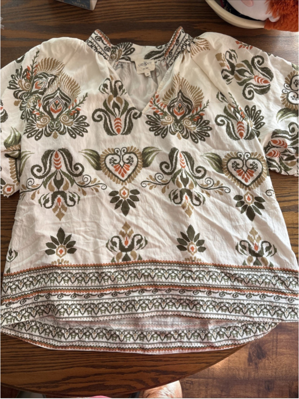 umgee short sleeve pullover top 1XL